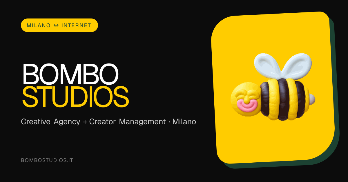 Bombo Studios, creative agency e creator management company con base a Milano